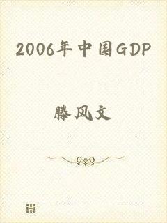 2006年中国GDP