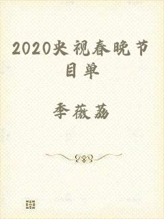 2020央视春晚节目单