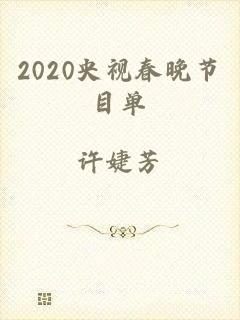 2020央视春晚节目单