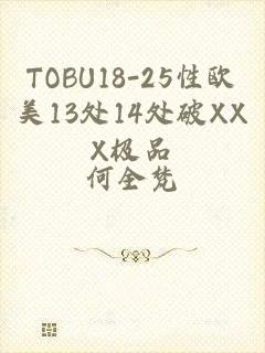 TOBU18-25性欧美13处14处破XXX极品