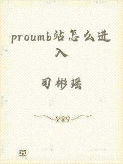 proumb站怎么进入