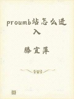 proumb站怎么进入