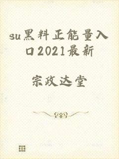 su黑料正能量入口2021最新