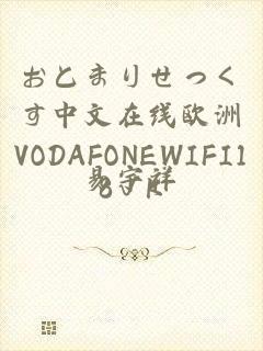 おとまりせっくす中文在线欧洲VODAFONEWIFI18√K