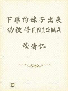 下单约妹子出来的软件ENIGMA