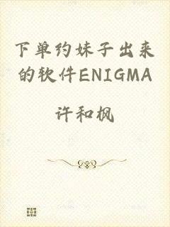 下单约妹子出来的软件ENIGMA