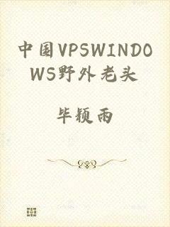 中国VPSWINDOWS野外老头