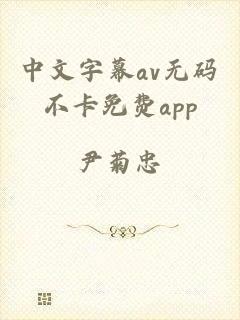 中文字幕av无码不卡免费app