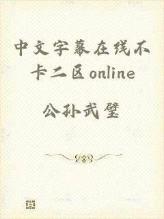 中文字幕在线不卡二区online