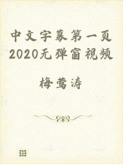 中文字幕第一页2020无弹窗视频