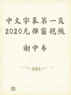 中文字幕第一页2020无弹窗视频