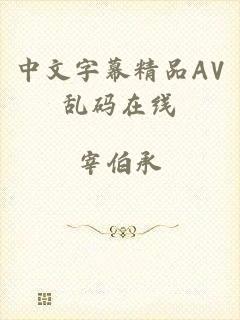 中文字幕精品AV乱码在线