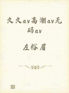 久久av高潮av无码av