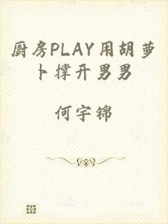 厨房PLAY用胡萝卜撑开男男