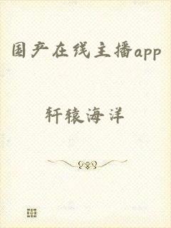 国产在线主播app