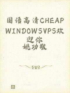 国语高清CHEAPWINDOWSVPS欢迎你