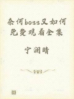 奈何boss又如何免费观看全集