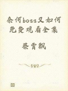 奈何boss又如何免费观看全集