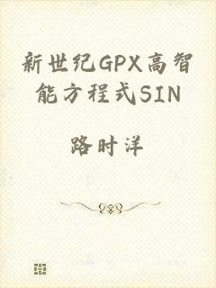 新世纪GPX高智能方程式SIN