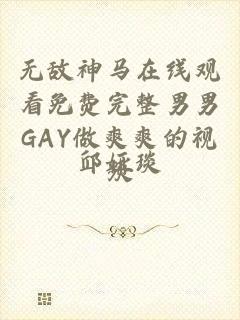 无敌神马在线观看免费完整男男GAY做爽爽的视频