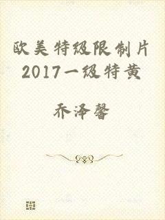 欧美特级限制片2017一级特黄