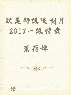 欧美特级限制片2017一级特黄