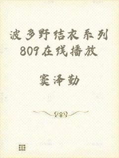 波多野结衣系列809在线播放