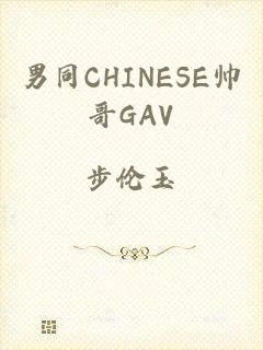 男同CHINESE帅哥GAV